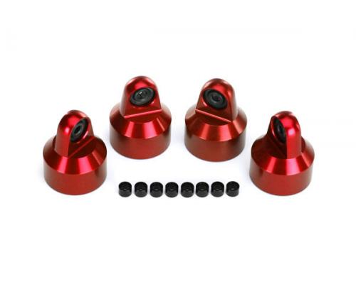 Traxxas TRX7764R Schokbreker caps, aluminum