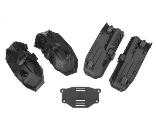 Traxxas TRX8080 fenders, binnenste (smalle), voor en achter (2 elk) / rock light beschermkappen (8)