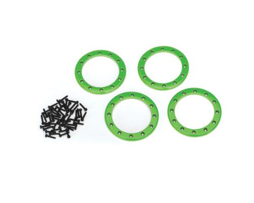 Traxxas TRX8168G Beadlock ringen, groen (2.2\") (aluminium) (4) / 2x10 CS (48)