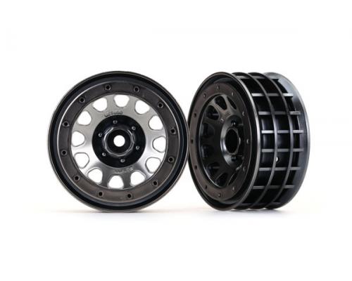 Traxxas TRX8171 Wielen, methode 105 2.2\"(zwart chroom, beadlock) (beadlock ringen worden apart verko