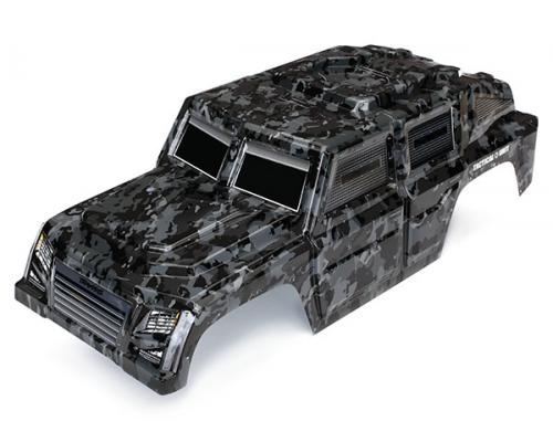 Traxxas TRX8211X Body, Tactical Unit (Transparant, Night Camouflage) / stickers