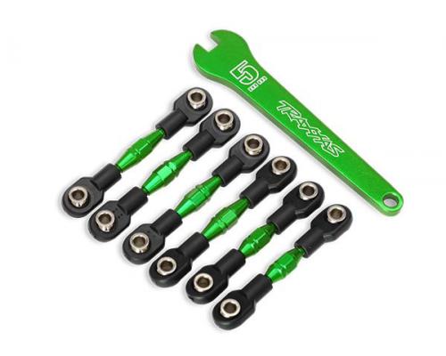 Traxxas TRX8341G Camber link / toe link set (Groen Geanodiseerd /32mm voor(2)/28mm achter(2))