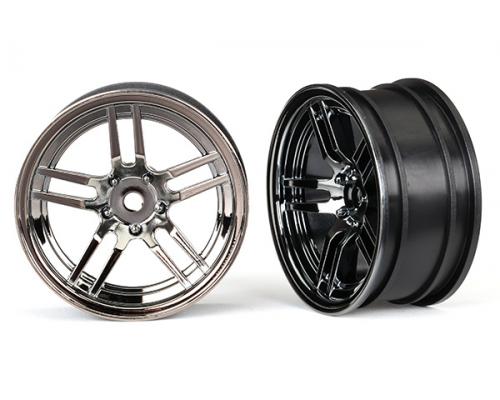 Traxxas TRX8371 Wielen, 1,9\" split-spoke (zwart chroom) (voorkant) (2)