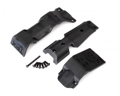 Traxxas TRX8637 Skidplate set, voor / skid plate, achter / 3x10 BCS (6) / 3x30 BCS (1) (past bij 862