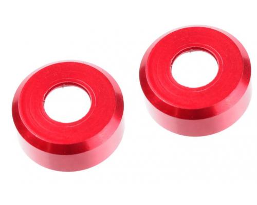 Team Corally C-00180-532 HDA Suspension Arm Insert - Outer - Spacer 1.5mm - Aluminum - Red - 2 pcs