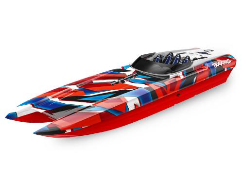 Traxxas DCB M41 Catamaran Raceboot TQi TSM, Rood/Blauw