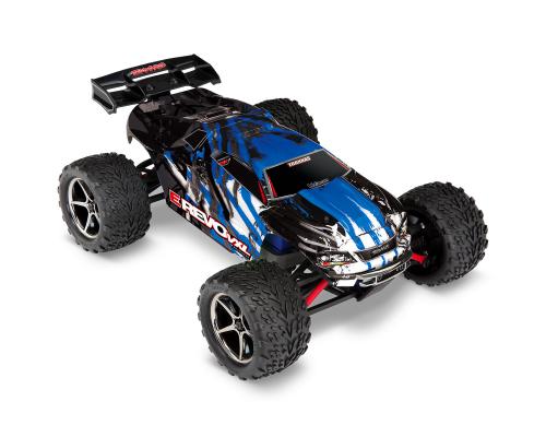 Traxxas E-Revo 1/16 VXL brushless met TSM compleet TRX71076-3B Blauw