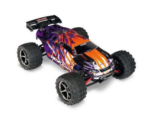 Traxxas E-Revo 1/16 VXL brushless met TSM compleet TRX71076-3P Paars