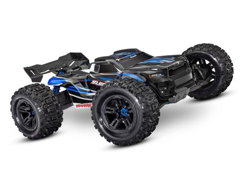 Traxxas Sledge: 1/8 4WD Blauw borstelloze elektrische monstertruck met TQi 2,4 GHz Traxxas Link-enab