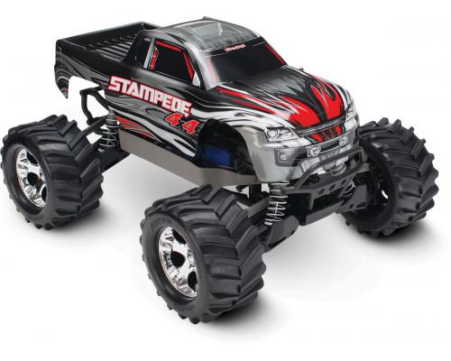 Traxxas Stampede 4X4, Zilver, Extreem terrein 4X4 Uitrusting! Compleet