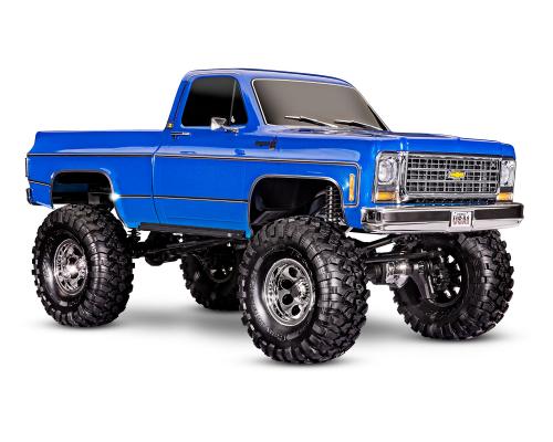 Traxxas TRX-4 Scale and Trail Crawler met Chevrolet K10 Truck Body Blauw uit 1979: 4WD elektrische t