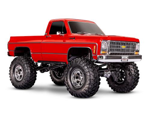 Traxxas TRX-4 Scale and Trail Crawler met Chevrolet K10 Truck Body Rood uit 1979: 4WD elektrische tr