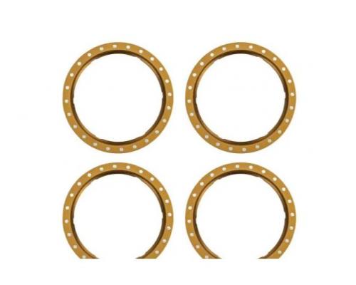 Traxxas TRX10276-BRNZ Beadlock rings, bronze (machined aluminum) (4)