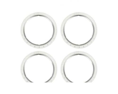 Traxxas TRX10276-SLVR Beadlock rings, silver (machined aluminum) (4)