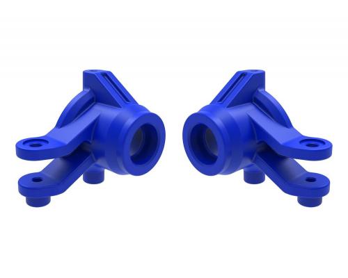 Traxxas TRX10736-BLUE Steering blocks, left & right (blue)