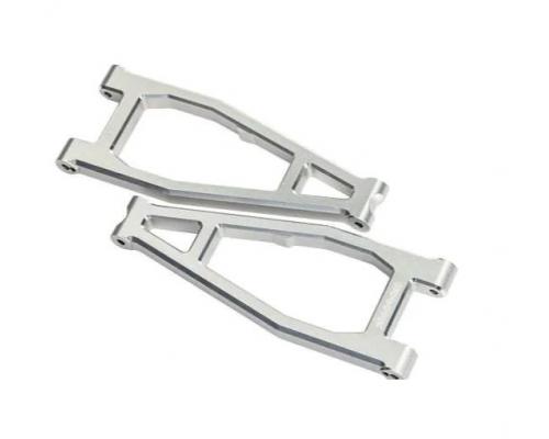 Traxxas TRX10929X-SLVR Suspension arms, upper (left & right, front) (6061-T6 aluminum, silver-anodiz