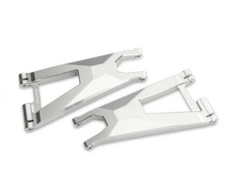 Traxxas TRX10930X-SLVR Suspension arm, lower (left and right, front) (6061-T6 aluminum, silver-anodi