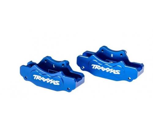 Traxxas TRX10951-BLUE Remklauwen, voorzijde (links & rechts),blauw geanodiseerd 6061 T6 aluminium