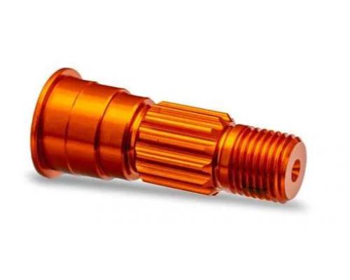 Traxxas TRX10953-ORNG Stub axle, front, 6061-T6 aluminum (orange-anodized)