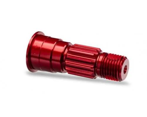 Traxxas TRX10953-RED Stub axle, front, 6061-T6 aluminum (red-anodized)