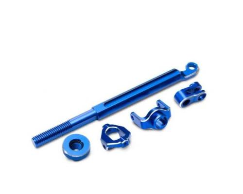 Traxxas TRX10958-BLUE Brake linkage, front (blue-anodized 6061-T6 aluminum)/ mounting hardware