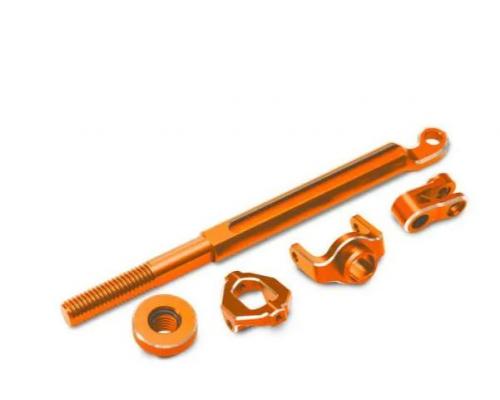 Traxxas TRX10958-ORNG Brake linkage, front (orange-anodized 6061-T6 aluminum)/ mounting hardware