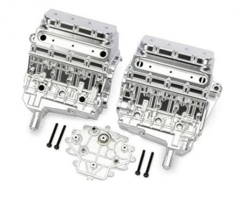 Traxxas TRX10981-SATIN Engine block, satin chrome/ 3x25mm CS (4)