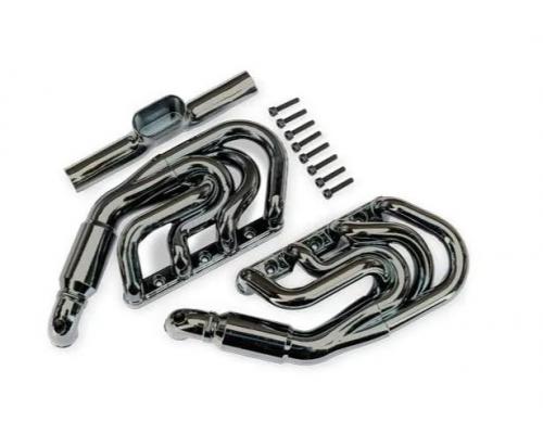 Traxxas TRX10982-BLKCR Engine exhaust, black chrome/ 2.5x12mm CS (8)