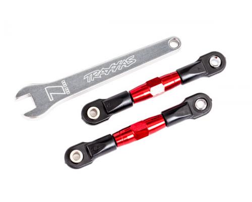 Traxxas TRX2443R Camberlinks, achter (TUBES rood geanodiseerd, 7075-T6 aluminium, sterker dan titani