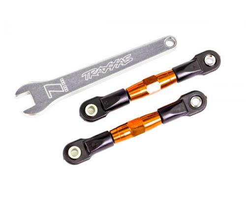 Traxxas TRX2443T Camberlinks, achter (TUBES oranje geanodiseerd, 7075-T6 aluminium, sterker dan tita