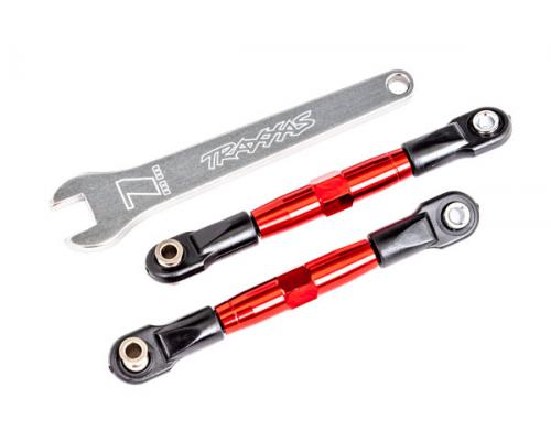 Traxxas TRX2444R Camber links, voorkant (BUIZEN rood geanodiseerd, 7075-T6 aluminium, sterker dan ti