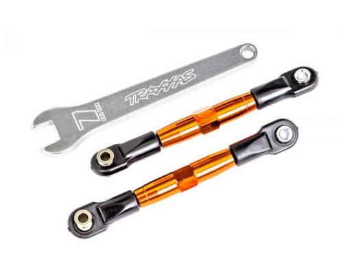 Traxxas TRX2444T Camber links, voorkant (BUIZEN oranje geanodiseerd, 7075-T6 aluminium, sterker dan 