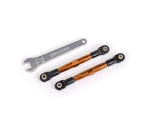 Traxxas TRX2445T Teenschakels, voor (TUBES oranje geanodiseerd, 7075-T6 aluminium, sterker dan titan