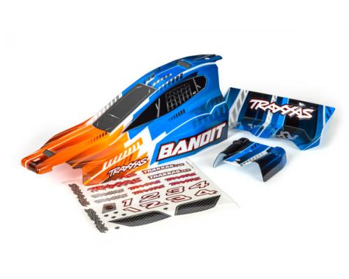 Traxxas TRX2450T Body, Bandit (past ook op Bandit VXL), oranje/vleugel (geverfd, emblemen aangebrach