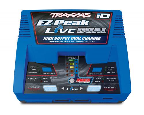 Traxxas TRX2973G Lader, EZ-Peak Live, Duo-oplader 200W nimh / LiPo met iD Auto Bat EU TRX2973G