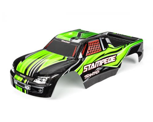 Traxxas TRX3651G Body, Stampede (past ook op Stampede VXL), groen (geverfd, emblemen aangebracht)