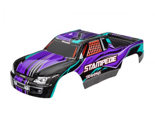 Traxxas TRX3651P Body, Stampede (past ook op Stampede VXL), paars (geverfd, emblemen aangebracht)