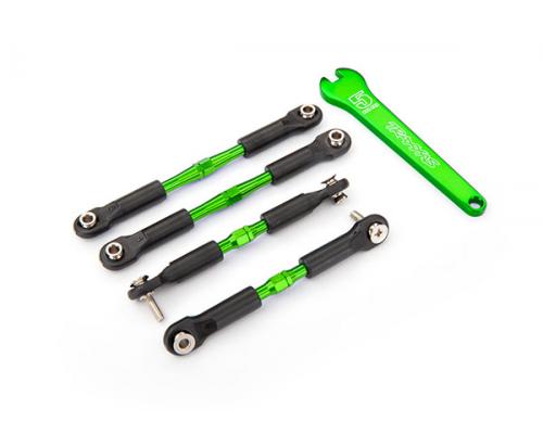 Traxxas TRX3741G Spanschroeven, aluminium (groen geanodiseerd), camber links, voor, 39 mm (2), achte