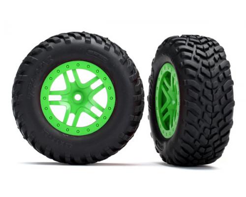 Traxxas TRX5892G Band op velg SCT Split-Spaak groen (2) 4WD v / a, 2WD a