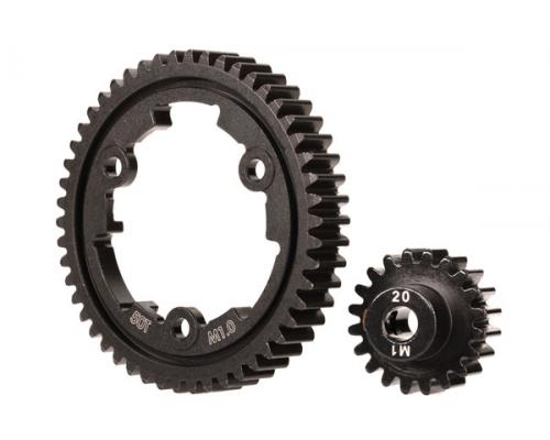 Traxxas TRX6450 Recht tandwiel, 50 tanden (gefreesd, gehard staal) (breed gezicht) / tandwiel, 20-T 