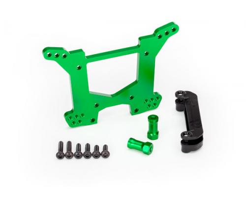 Traxxas TRX6738G Schokbreker toren, achter 7075-T6 aluminium (groen-geanodiseerd) (1) / opbouwbeugel