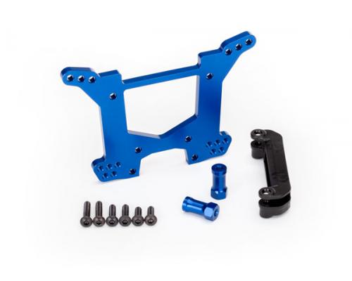 Traxxas TRX6738X Schokbreker toren, achter 7075-T6 aluminium (blauw-geanodiseerd) (1) / opbouwbeugel