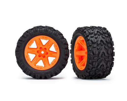 Traxxas TRX6773A Banden en wielen, geassembleerd, gelijmd (2,8 \") (Rustler 4X4 oranje wielen, Talon