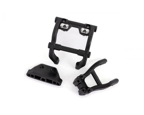 Traxxas TRX6777X Wheelie bar mounts / skidplate achter (past op 4WD Stampede) (voor installatie van 