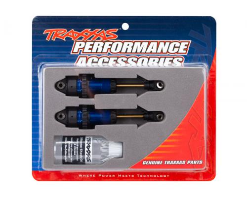 Traxxas TRX7461 Schokbrekers GTR lange blauwgeanodiseerde, PTFE-gecoate lichamen met TiN-assen (voll