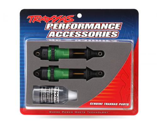 Traxxas TRX7461G Schokbrekers GTR lange, groen geanodiseerde, PTFE-gecoate lichamen met TiN-assen (v