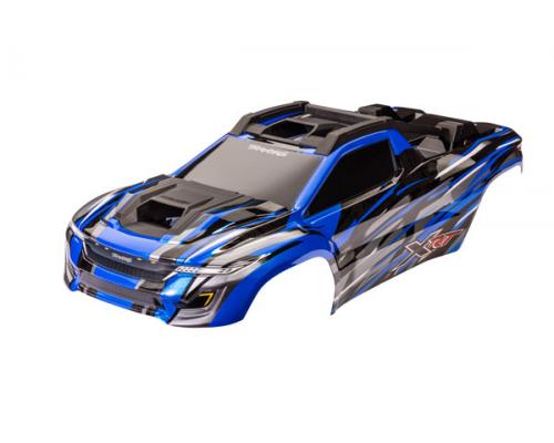 Traxxas TRX7812A Body, XRT, blauw (gelakt, stickers aangebracht) (gemonteerd met carrosseriesteunen 