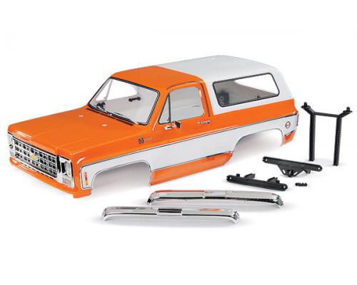 Traxxas TRX8130X Body Chevrolet Blazer (1979), compleet (oranje) (inclusief grille, zijspiegels, deu