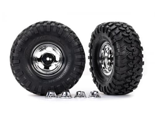 Traxxas TRX8159X Banden en wielen, geassembleerd, gelijmd (2,2\" chromen wielen, Canyon Trail 5,3 x 2