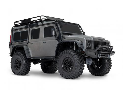 Traxxas TRX82256-4-SLVR TRX-4 Traxxas Land Rover Defender Clipless Body Crawler Zilver RTR